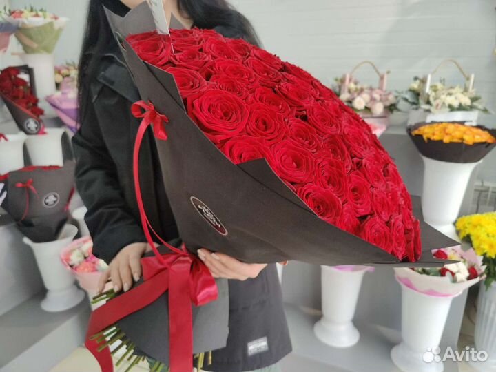 Розы Липецк букет Халиф 101