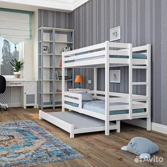 Двухъярусная детская кровать для мальчиков