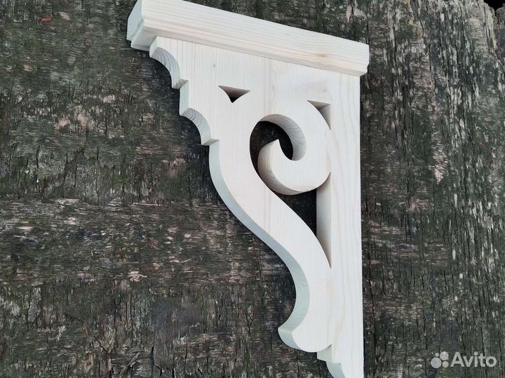 Кронштейн для кухонной полки деревянный