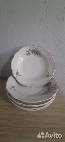 Фарфоровые тарелки Японии и Дулево