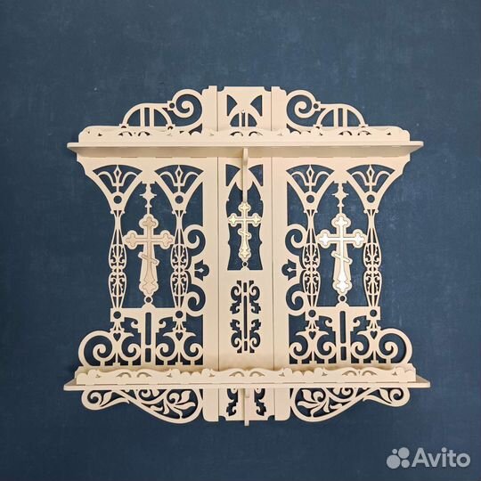 Полка для икон Иконостас Модель 20 Красный угол 1