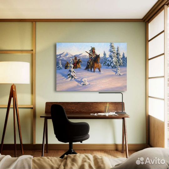 Индейцы Картина маслом на холсте Купить