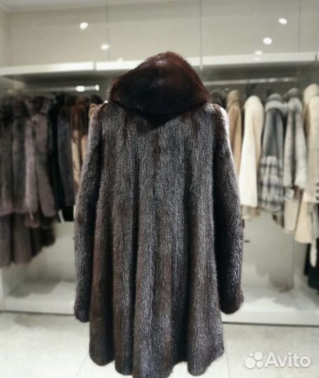 Шуба норковая с капюшоном 46 48 размер