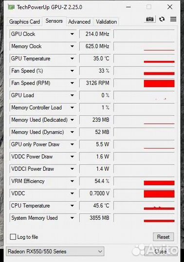 Видеокарта MSI AMD Radeon RX550 LP OC 4gb 128bit