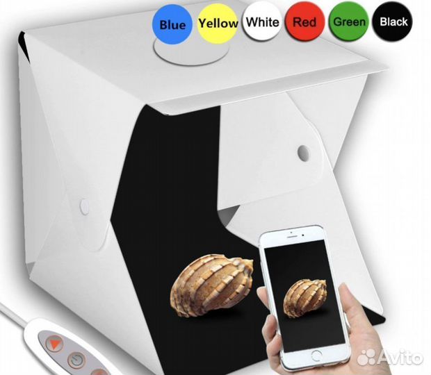 Фотобокс 40 x 40 две LED подсветки 6 фонов Новый