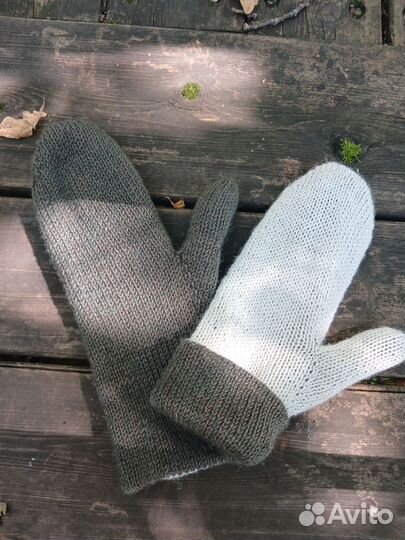 Варежки вязаные ручной работы