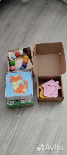 Деревянные-развивающие пазлы пакетом