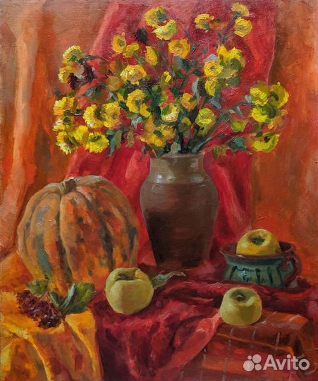 Картина маслом «Оранжевый натюрморт» 2017 г