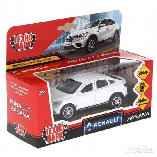 Машина Технопарк металл Renault Arkana 12 см двери