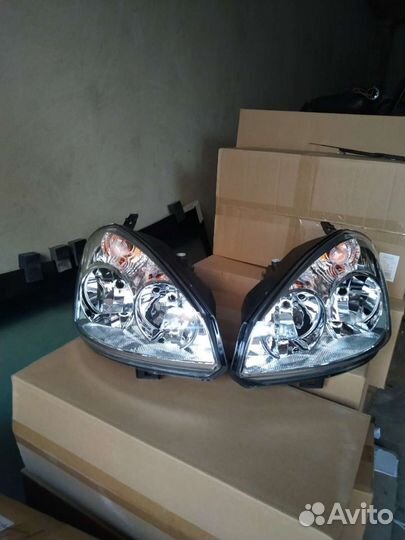 Передние фары на Лада Приора -1