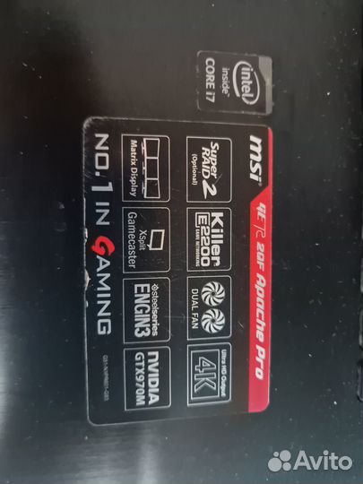 Ноутбук msi ge72 2qf Apache Pro
