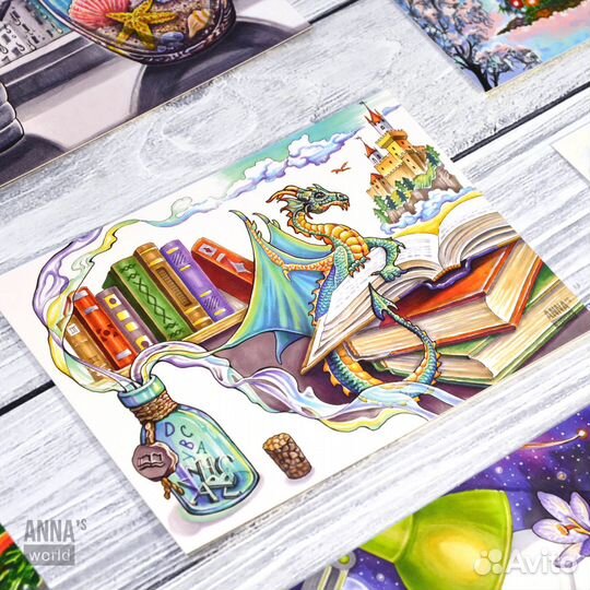 Набор из 8-ми авторских открыток