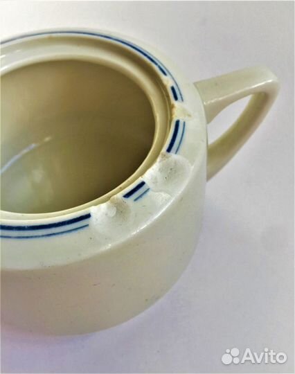 Сахарница ркка, без крышки,сколы (СССР, 1930-е гг)