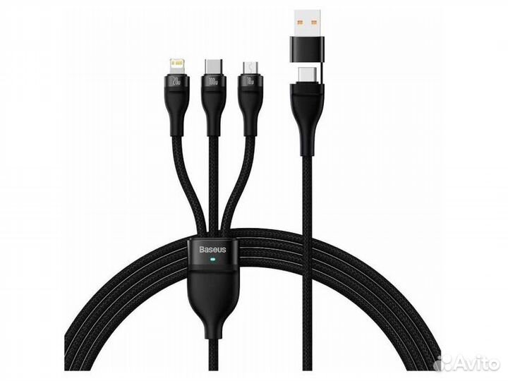 Кабель для быстрой зарядки Baseus Two-for-Three