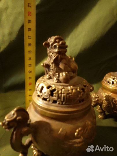 Курительница Тибетская с Буддой и Тигром, Большая