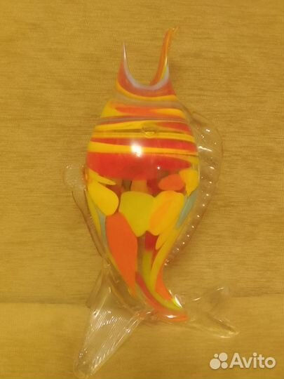 Ваза Рыбка цветное стекло