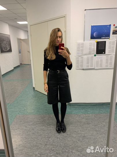 Шорты из экокожи lime