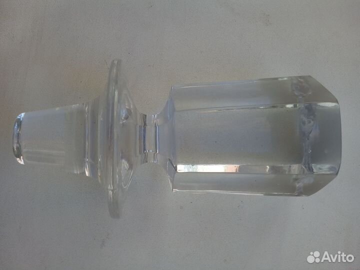 Стеклянная старинная пробка от графина