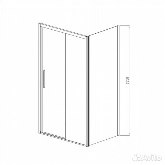 Душ. уголок Vincea 110x90 Черный Софт vsr-3so9011