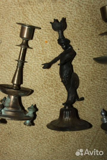 Подсвечники старинные бронза ретро