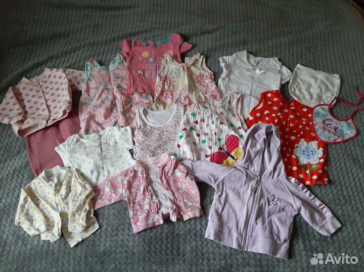 Одежда для девочки 0-1,5-2 года пакетом