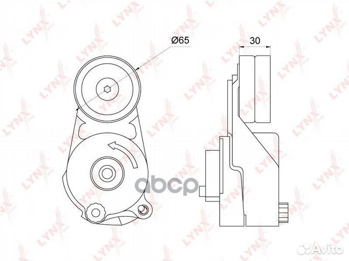 Натяжитель поликлинового ремня PT3162 lynxauto