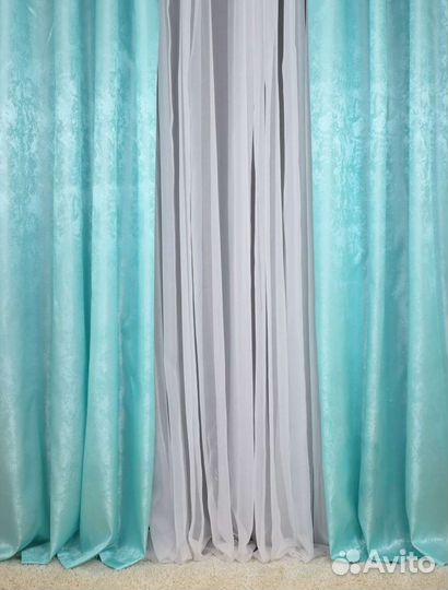 Готовый комплект штор, новые 2 шт