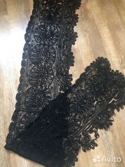 Старинный палантин (шелк, коклюшки)