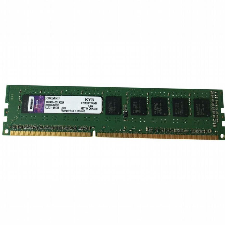 [KVR16LE11S8/4EF] Оперативная Память Kingston 4gb Kvr16le11s8/4ef