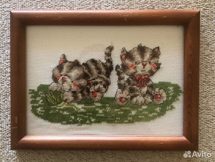 Вышивка детская «Котята»
