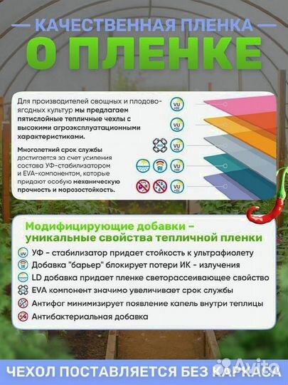 Чехол для теплицы из армированной пленки