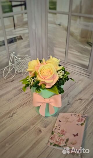 Подарок Букет Цветы - мыло руной работы