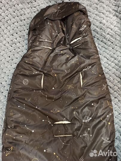 Зимний меховой конверт в коляску на овчине