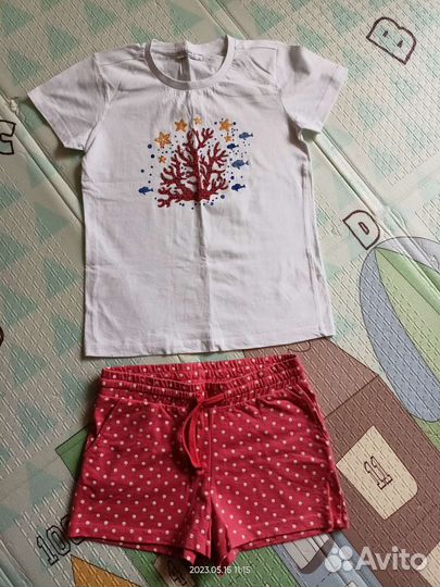 Вещи пакетом на девочку 146р