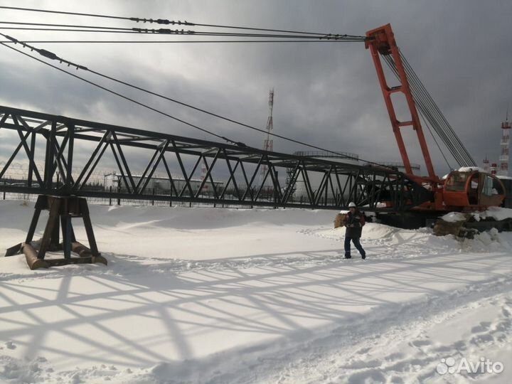 Аренда и услуги автокрана-вездехода, 125 т, 42 м, с гуськом 17 м