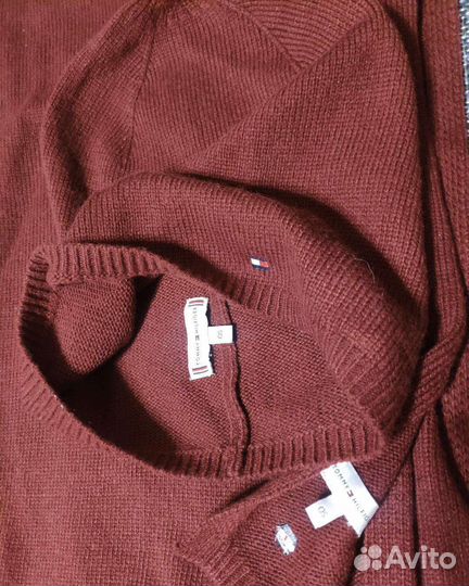 Tommy hilfiger комплект шапка шарф женский теплый