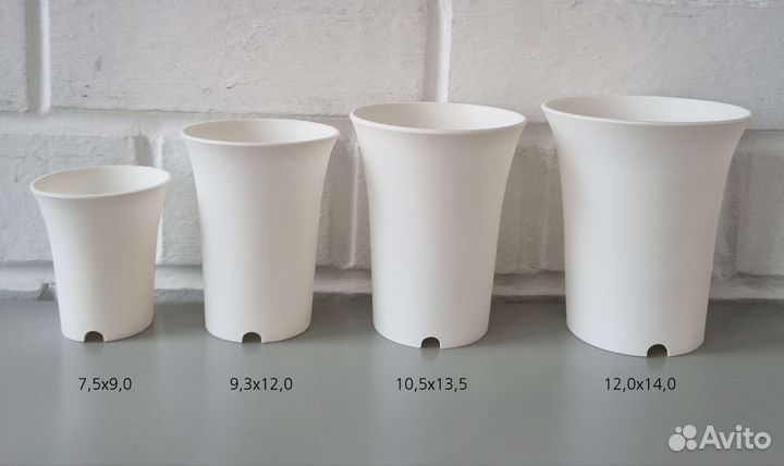 Круглые горшки для суккулентов, хавортий, 4 вида