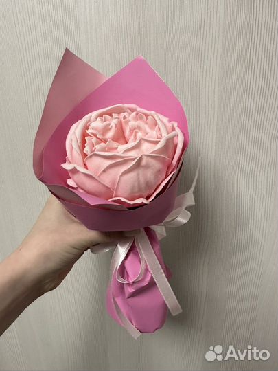 Мыло пион букет из цветов на презент