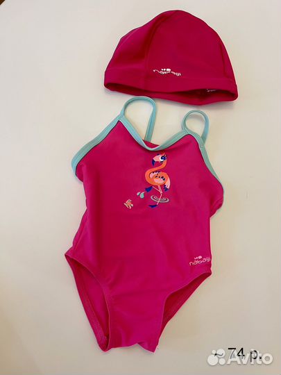 Купальник детский с шапочкой, на 77-83 см