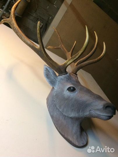 Продам оленя Морала с натуральными рогами)
