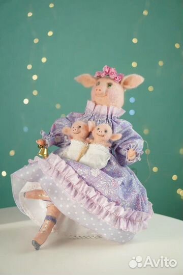 Большая мягкая игрушка поросенок и хрюшка подарок