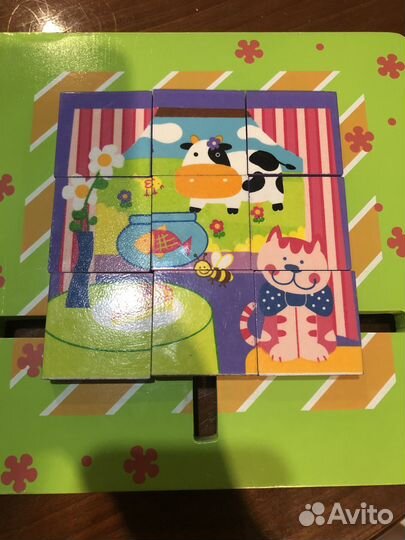 Деревянный пазл - лабиринт + счёты