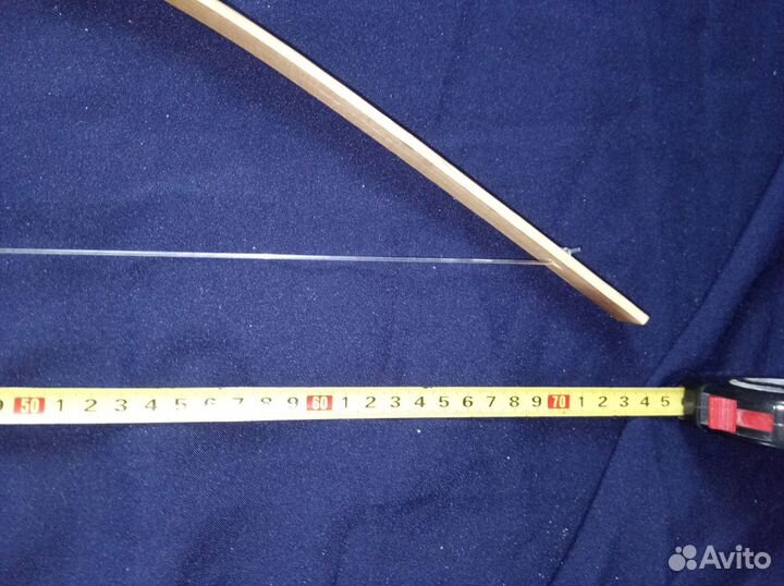 Лук бамбуковый 75 см с тремя стрелами-присосками