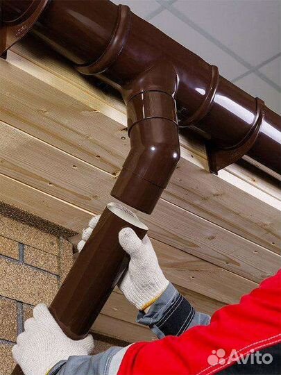 Кровля, установка снегозадержатели, водостоки