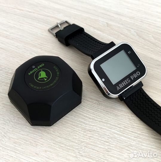 Кнопка вызова официанта модель Бургер с часами