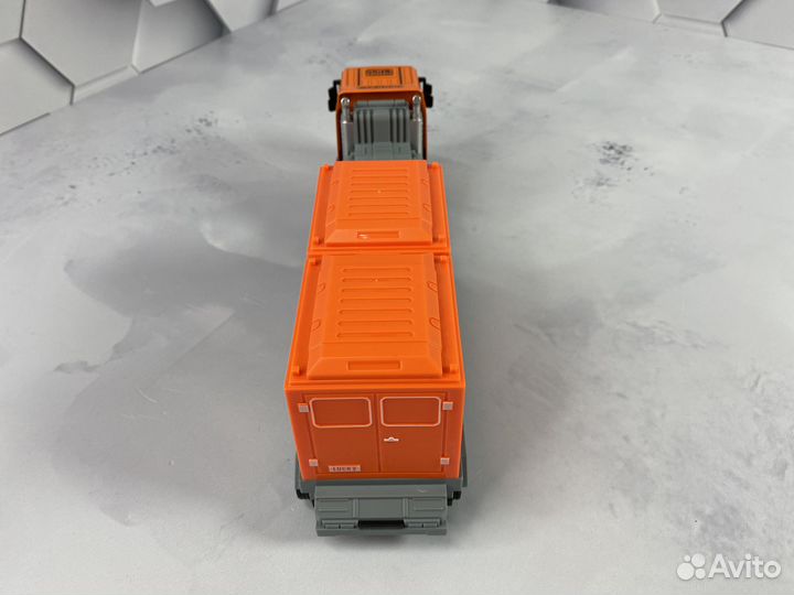 Модель машины Грузовик с прицепом Фура оранжевая