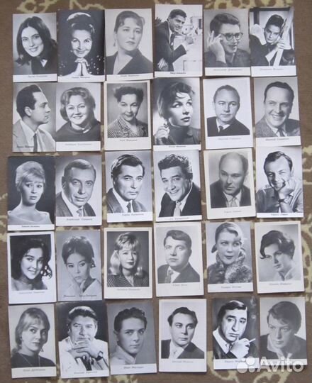Артисты СССР Ч/Б 54 открытки - цветные 50 откр