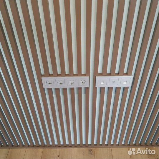 Интерьерные рейки баффели для стен 42 шт