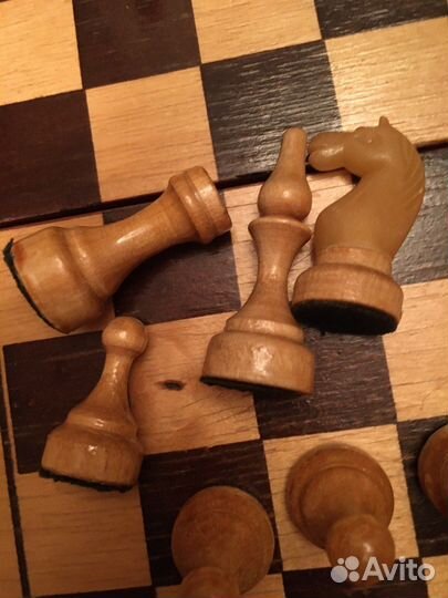 Игра Шахматы деревянные из СССР
