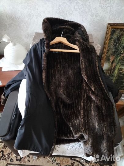 Пальто женское зимнее 48 50 с мехом новое